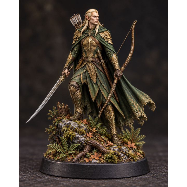 Tabletop-Figur Elf unbemalt | 3D-Druck | G-Print3D