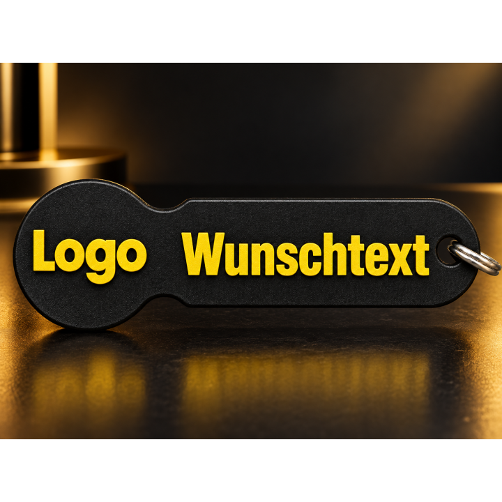 Personalisierte Schlüsselanhänger mit Logo & Wunschtext 10 Stück | G-Print3D
