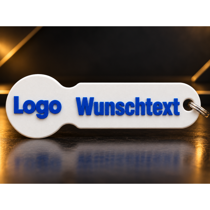 Personalisierte Schlüsselanhänger mit Logo & Wunschtext 10 Stück | G-Print3D