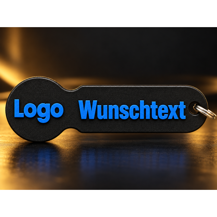 Personalisierte Schlüsselanhänger mit Logo & Wunschtext 10 Stück | G-Print3D