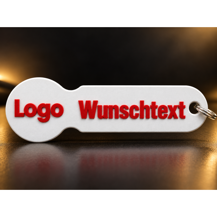 Personalisierte Schlüsselanhänger mit Logo & Wunschtext 10 Stück | G-Print3D