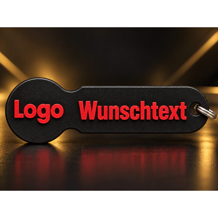Personalisierte Schlüsselanhänger mit Logo & Wunschtext 10 Stück | G-Print3D