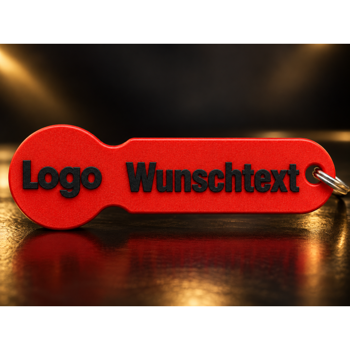 Personalisierte Schlüsselanhänger mit Logo & Wunschtext 10 Stück | G-Print3D