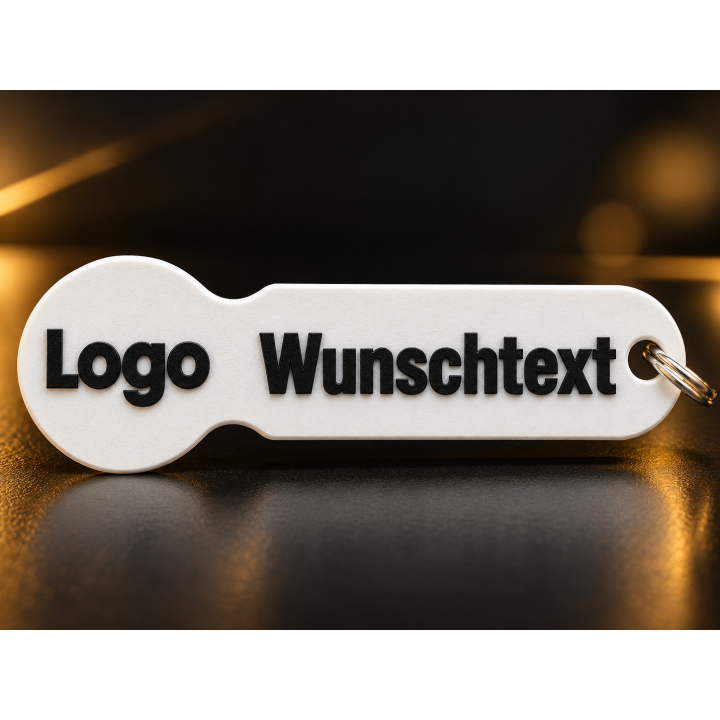 Personalisierte Schlüsselanhänger mit Logo & Wunschtext 10 Stück | G-Print3D