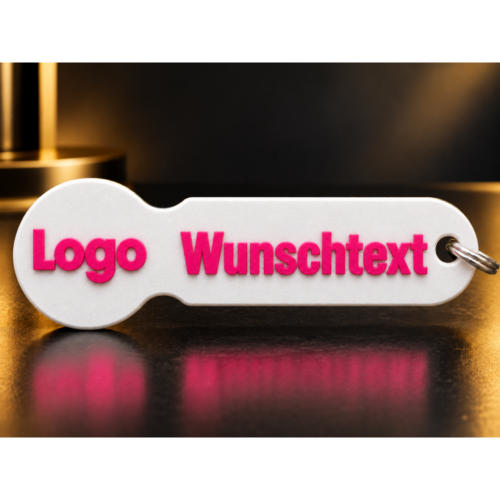 Personalisierte Schlüsselanhänger mit Logo & Wunschtext 10 Stück | G-Print3D
