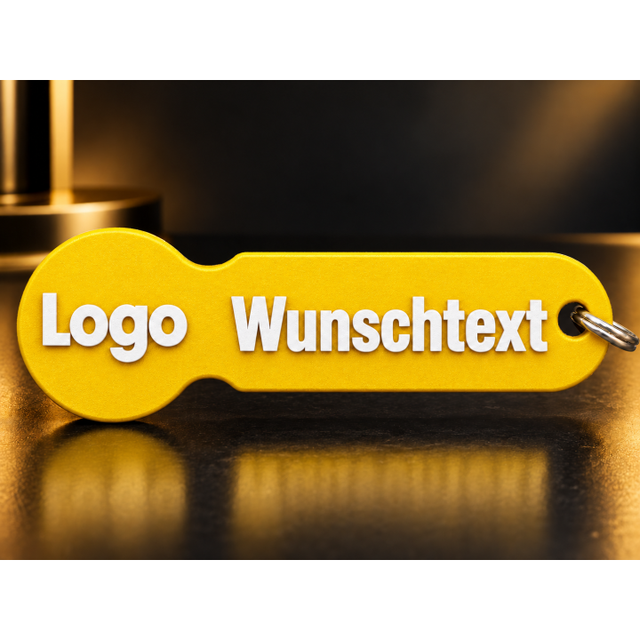 Personalisierte Schlüsselanhänger mit Logo & Wunschtext 10 Stück | G-Print3D