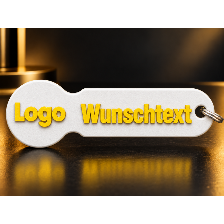Personalisierte Schlüsselanhänger mit Logo & Wunschtext 10 Stück | G-Print3D