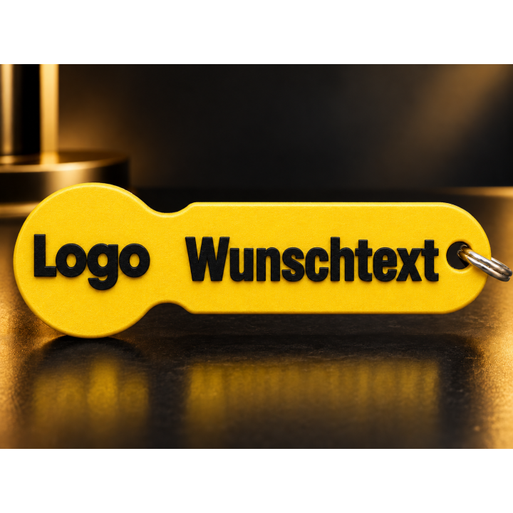 Personalisierte Schlüsselanhänger mit Logo & Wunschtext 10 Stück | G-Print3D