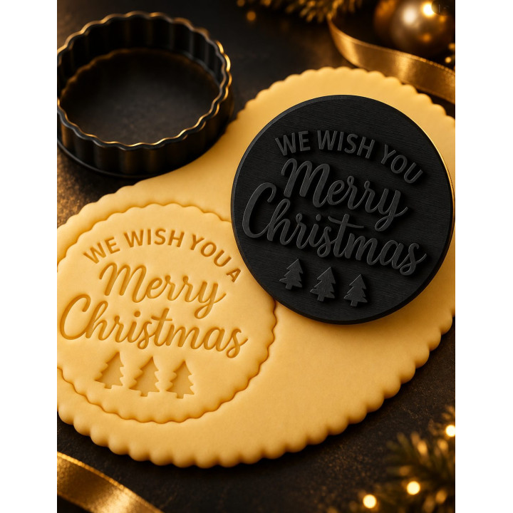 Personalisierter Weihnachts-Keksstempel mit Wunschtext | G-Print3D