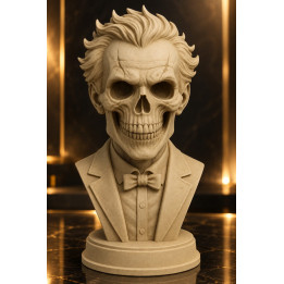 Totenkopf-Büste mit Anzug & Fliege | 3D-Druck | G-Print3D