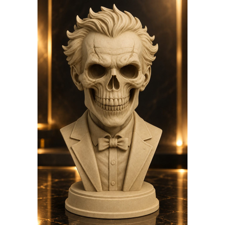 Totenkopf-Büste mit Anzug & Fliege | 3D-Druck | G-Print3D