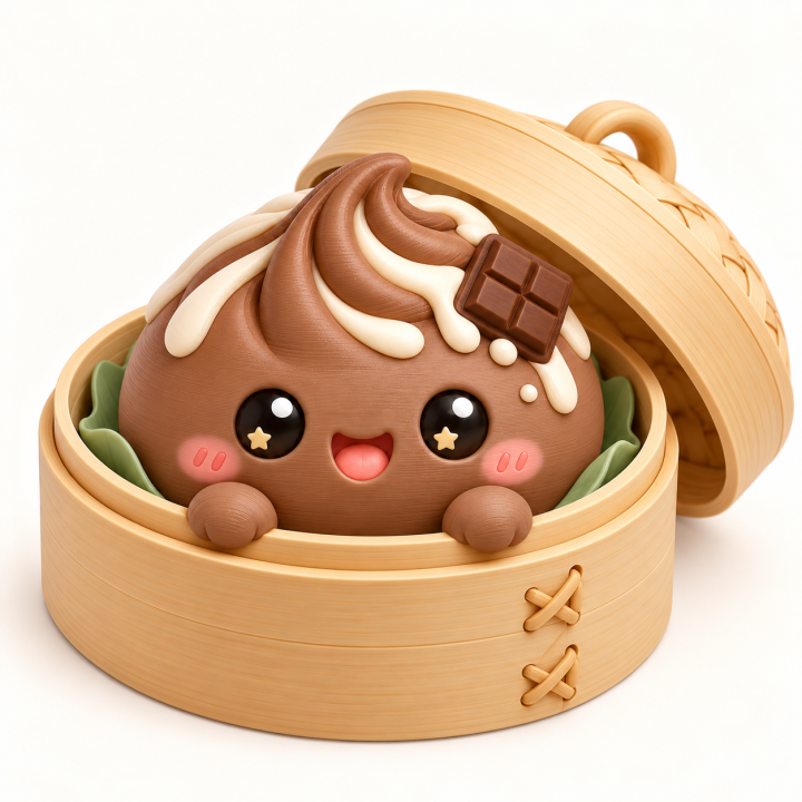 Kawaii Schoko-Bao als 3D-Druck Figur | G-Print3D