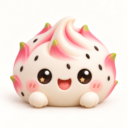 Kawaii Drachenfrucht-Bao als 3D-Druck Figur | G-Print3D