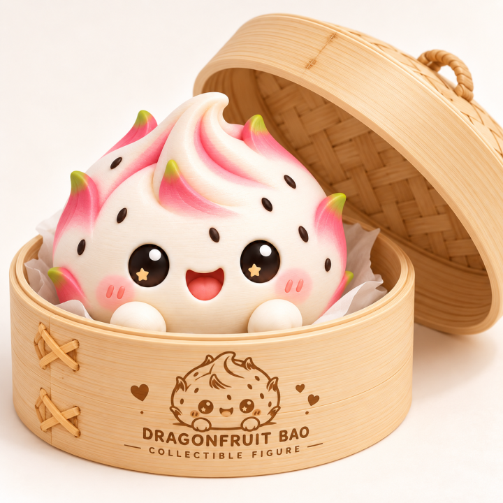 Kawaii Drachenfrucht-Bao als 3D-Druck Figur | G-Print3D