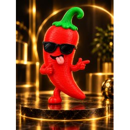 Chili Kühlschrankmagnet mit Sonnenbrille | G-Print3D