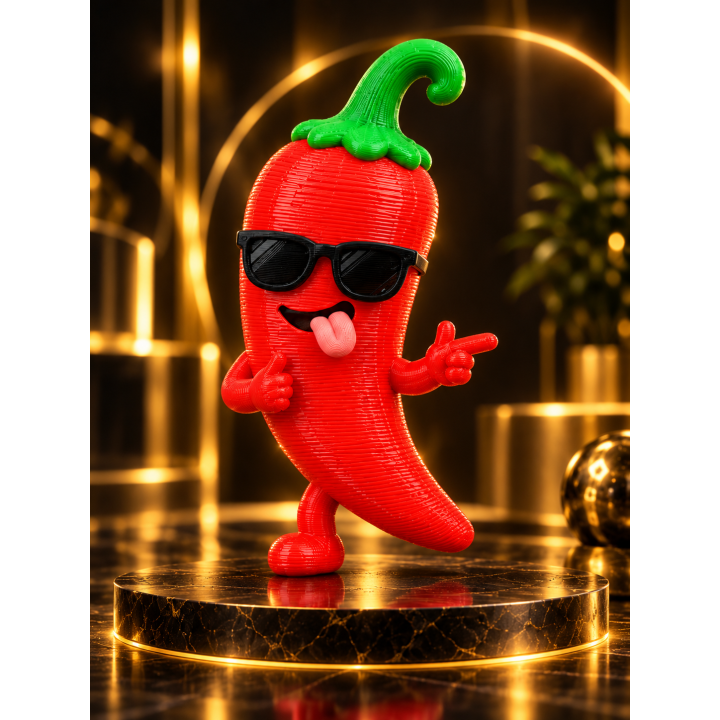 Chili Kühlschrankmagnet mit Sonnenbrille | G-Print3D