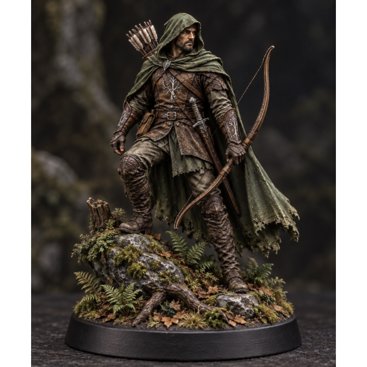 Tabletop-Figur Waldläufer unbemalt | 3D-Druck | G-Print3D