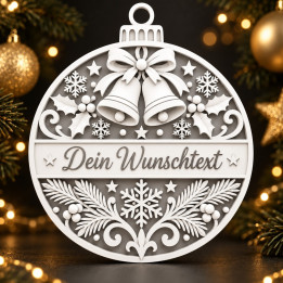 Personalisierter Weihnachtsschmuck Glocken | 3D-Druck | G-Print3D