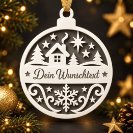 Personalisierte Weihnachtsschmuck Winterwald – 3D-Druck | G-Print3D