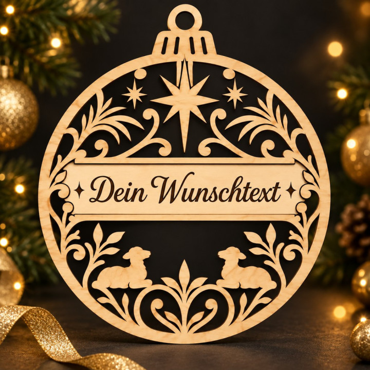 Personalisierte Weihnachtsschmuck Krippenszene | 3D-Druck | G-Print3D